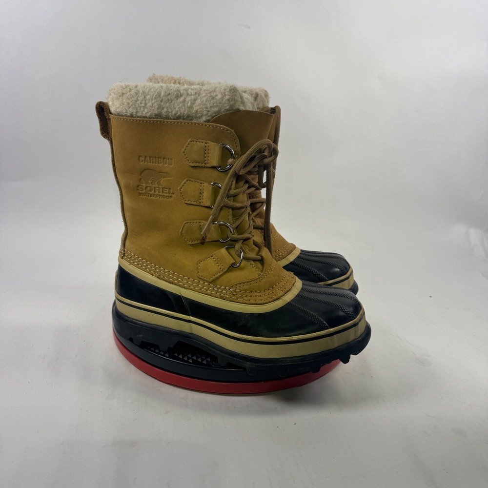 Women's Tan Sorel Caribou Winter Boots Waterproof Size 6‎ Removable Liner